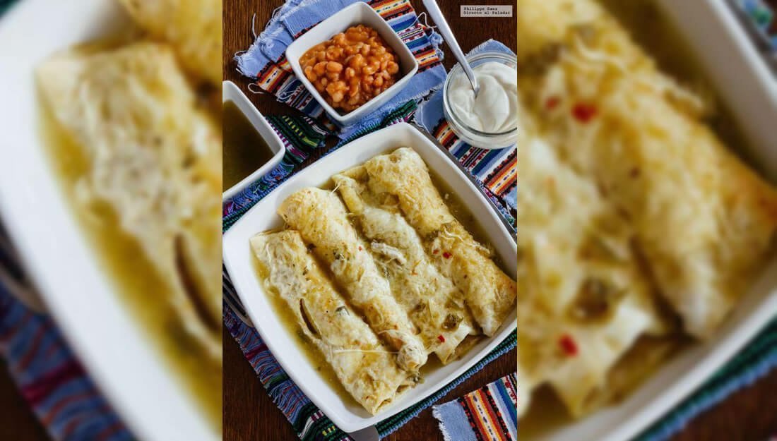 Enchiladas suizas verdes. Receta Revista Única