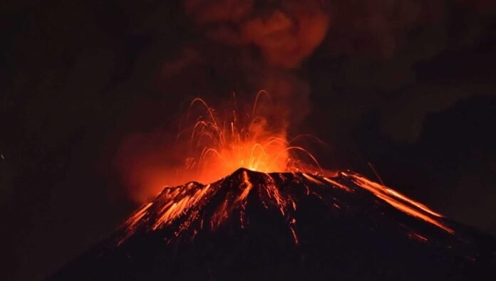 Popocatépetl incandescencia por siete horas