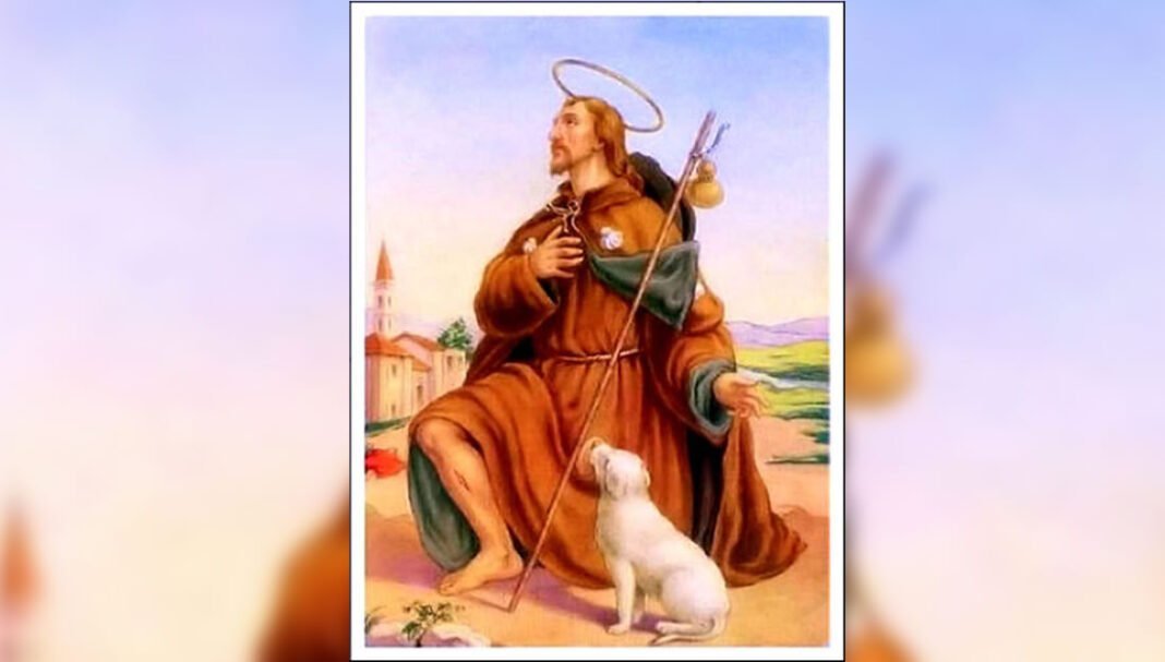 San Roque patrono de los perros y de enfermos de cólera y peste
