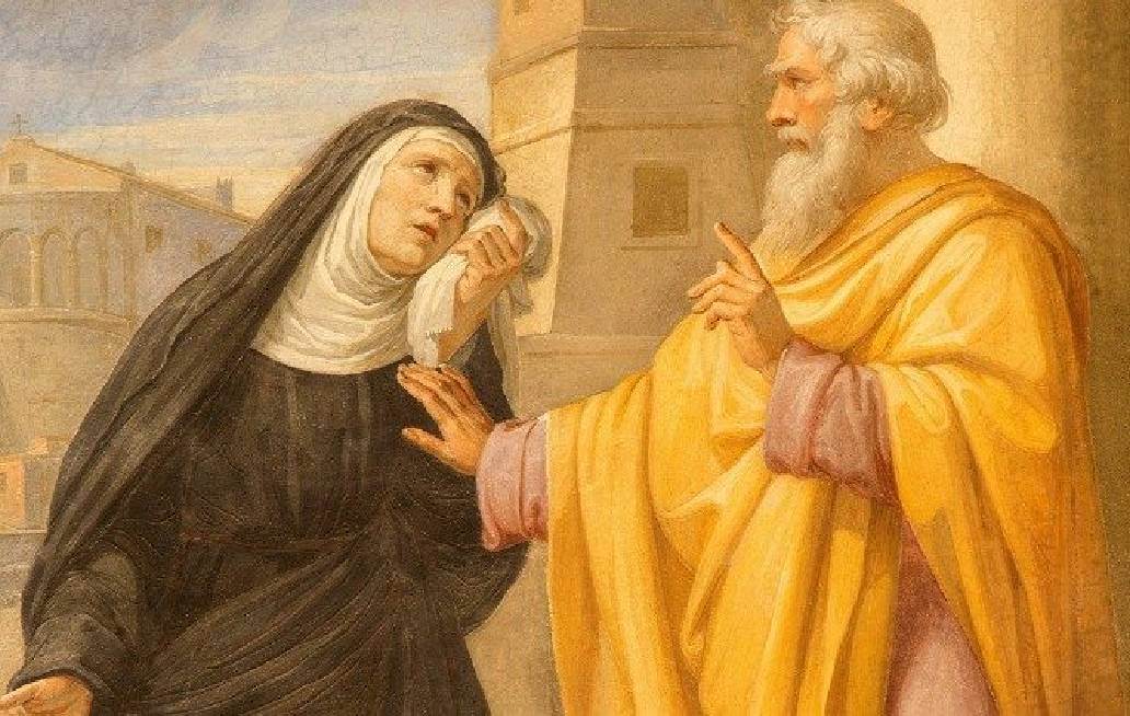 Santa Mónica, modelo de madre cristiana y patrona de las víctimas de adulterio Santa Mónica, modelo de madre cristiana y patrona de las víctimas