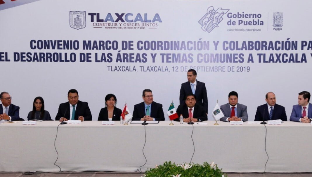 Firman Puebla y Tlaxcala convenio de colaboración Firman Puebla y Tlaxcala convenio de colaboración