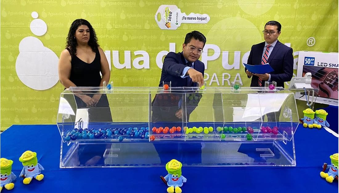 Realiza Agua de Puebla sorteo Pago Anual Anticipado 2020