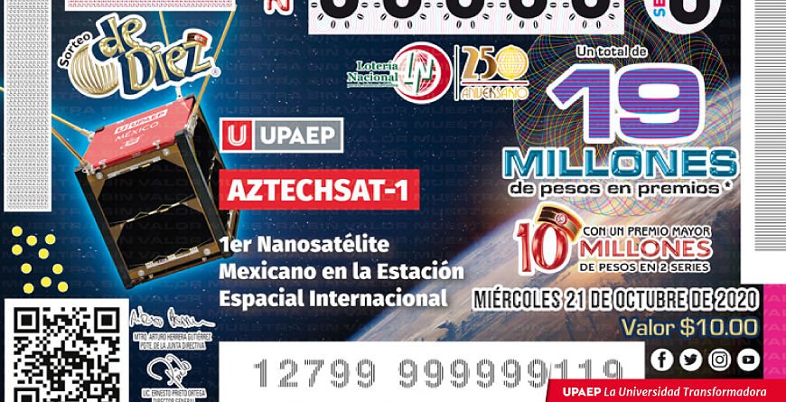 El AztechSat-1 llega a la Lotería Nacional