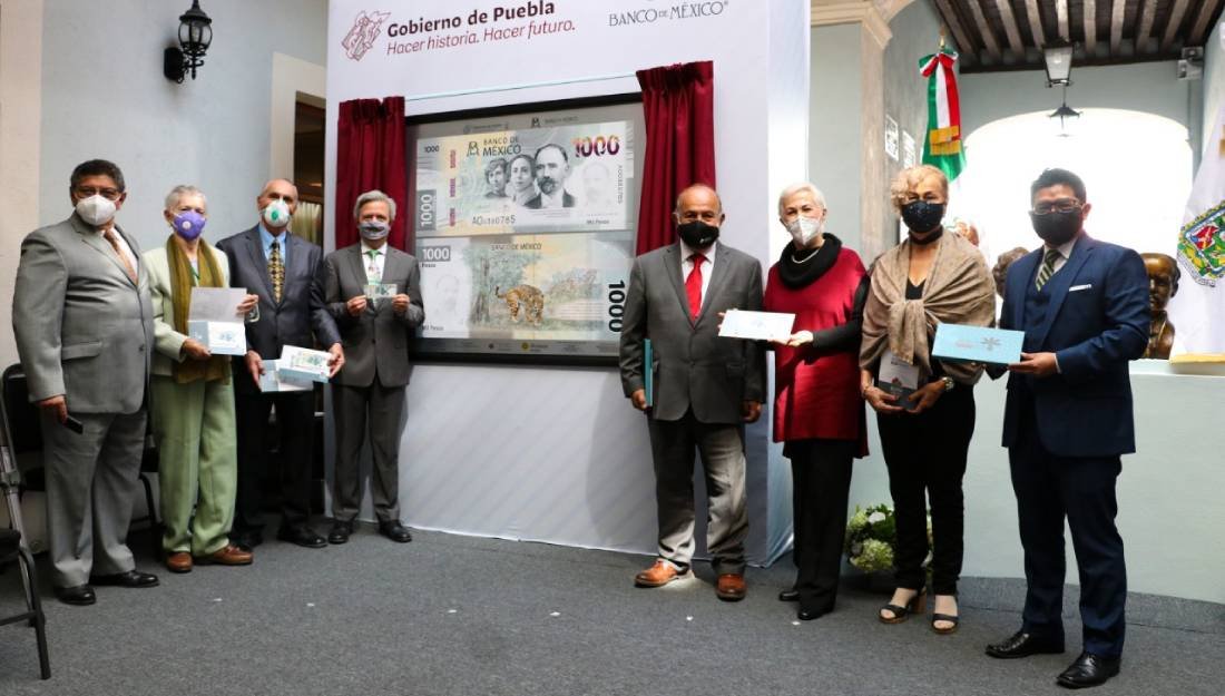 Puebla y Banxico presentan nuevo billete de mil pesos