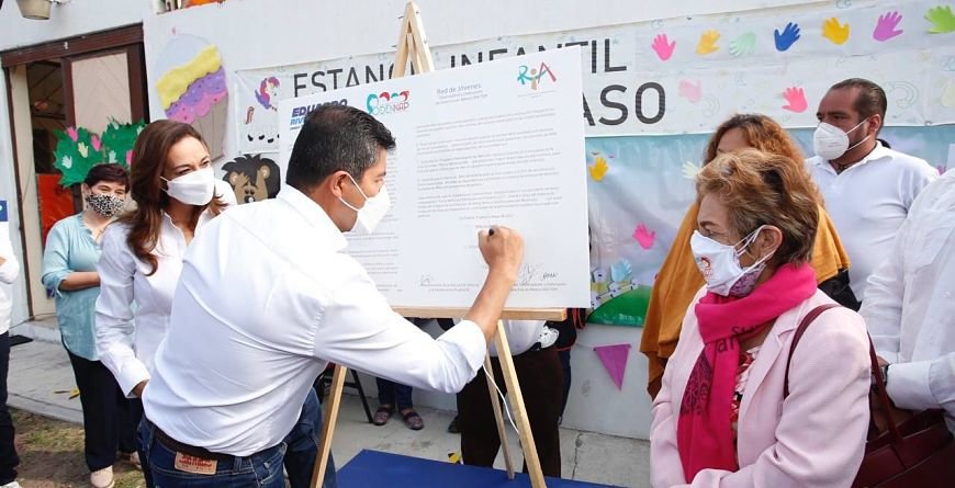 Firma Eduardo Rivera Pérez pacto para que regresen las estancias infantiles Firma Eduardo Rivera Pérez pacto para que regresen las estancias infantiles