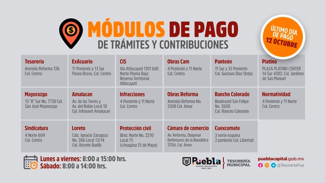 Ayuntamiento de Puebla suspende temporalmente cobros y servicios en Tesorería por cambio de administración Ayuntamiento de Puebla suspende temporalmente cobros y servicios en Tesorería por cambio de administración