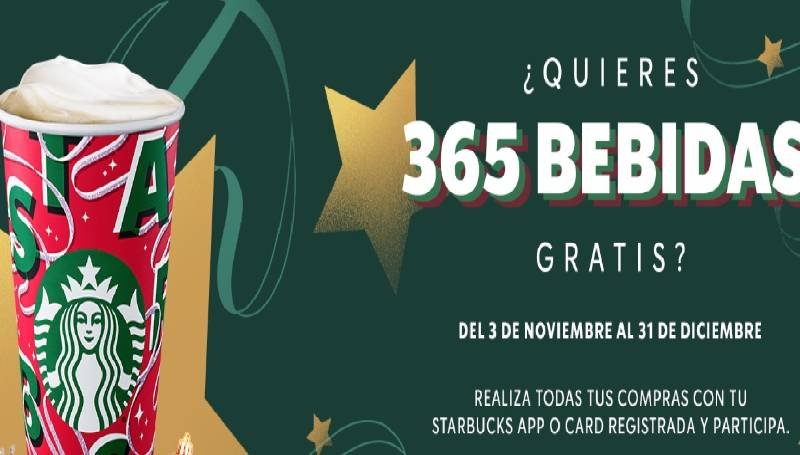 365 bebidas gratis con Starbucks