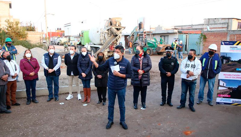 Avanza programa 1000 calles al sur de la capital de Puebla