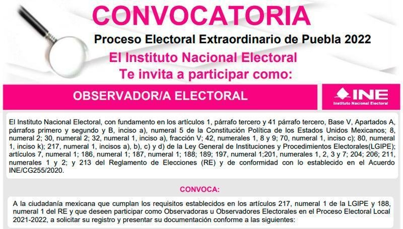 Designa INE para el Proceso Electoral Extraordinario a realizarse en Tlahuapan, San José Miahuatlán y Teotlalco a 20 figuras de Supervisores Electorales Designa INE para el Proceso Electoral Extraordinario a realizarse en Tlahuapan, San José Miahuatlán y Teotlalco a 20 figuras de Supervisores Electorales
