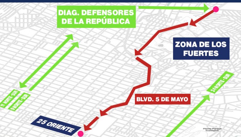 Ruta desfile 5 de mayo