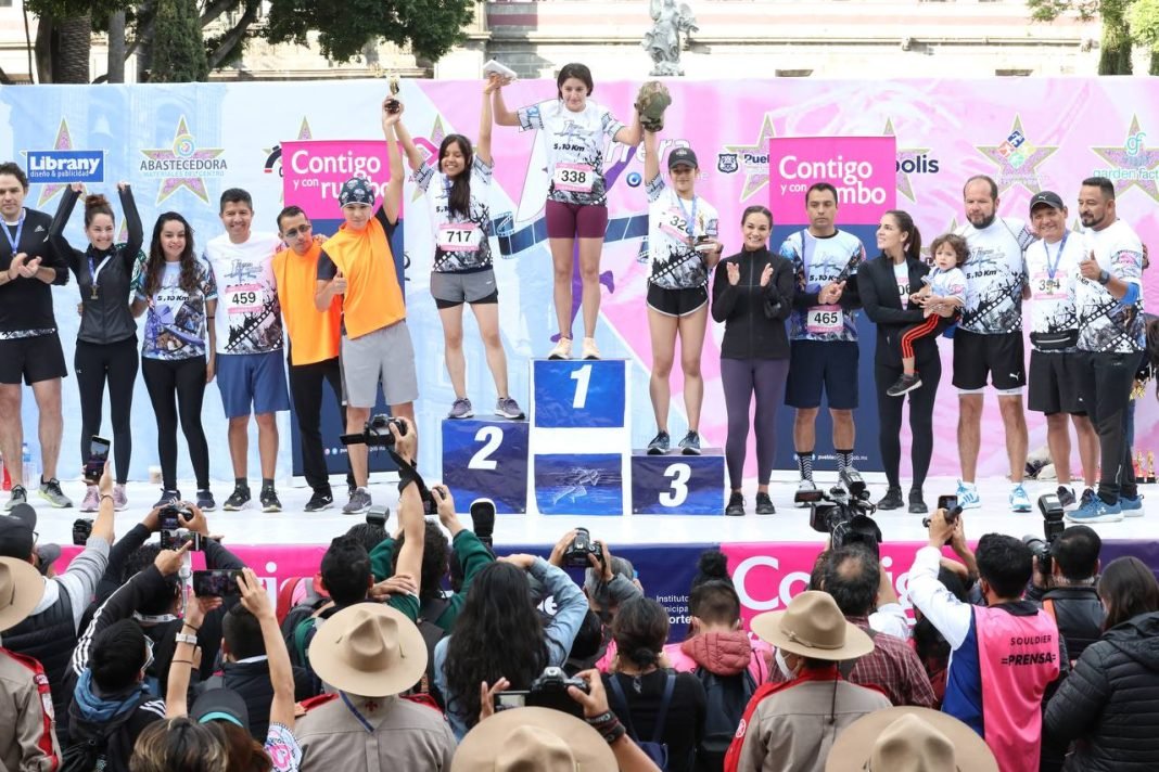 Impulsan edil de Puebla y Bárbara Mori el deporte en Puebla con Primera Carrera Canacine