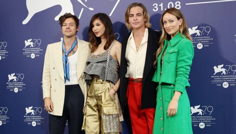 Olivia Wilde, Harry Styles y Florence Pugh en el Festival de Venecia 