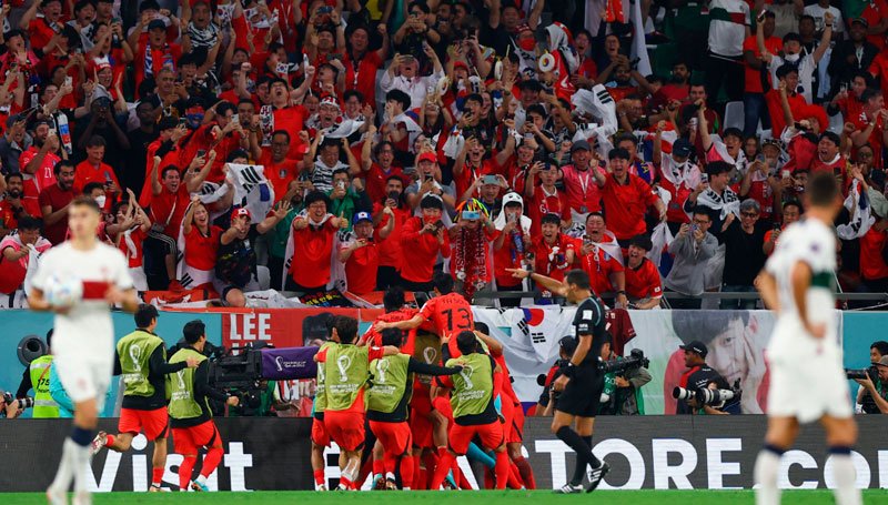 Con gol de último minuto Corea del Sur avanza y dejó fuera a Uruguay corea-portugal