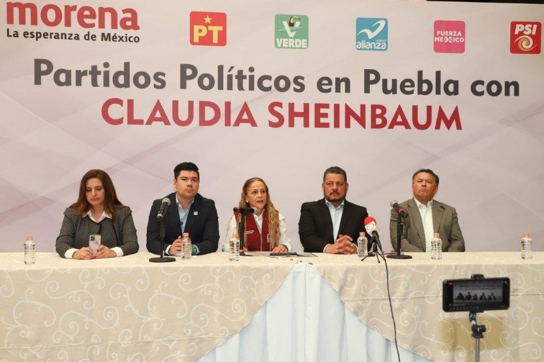 Partidos en Puebla forman mega alianza en apoyo a Claudia Sheinbaum Partidos en Puebla forman mega alianza en apoyo a Claudia Sheinbaum