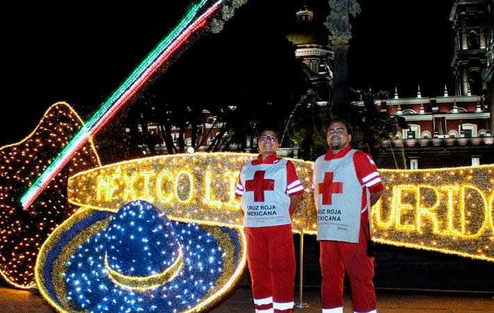 Emite Cruz Roja Mexicana en Puebla medidas preventivas para fiestas patrias