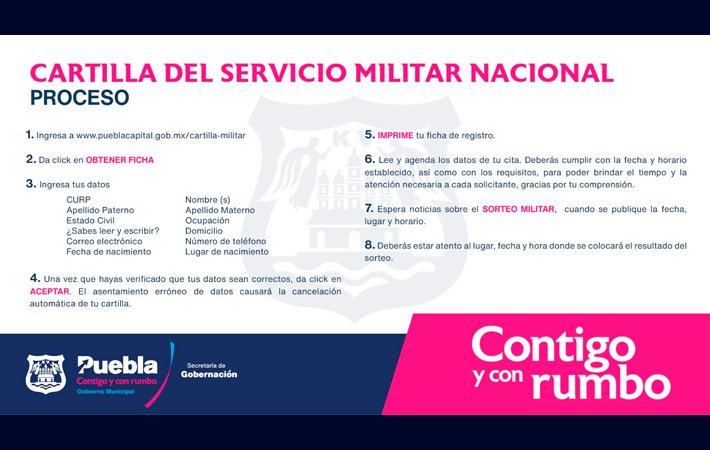 Cierra el 15 de octubre el registro para tramitar Cartilla Militar en Puebla capital Cierra el 15 de octubre el registro para tramitar Cartilla Militar en Puebla capital