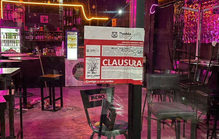 Clausura ayuntamiento de Puebla ocho establecimientos por diferentes irregularidades