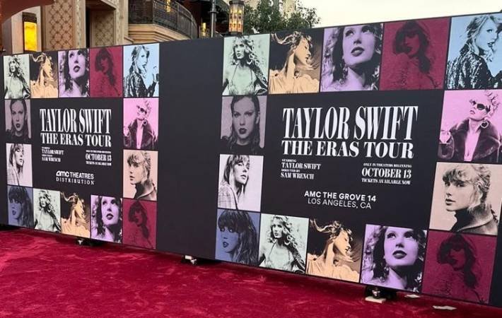 Taylor Swift adelanta la alfombra roja del estreno de The Eras Tour Film