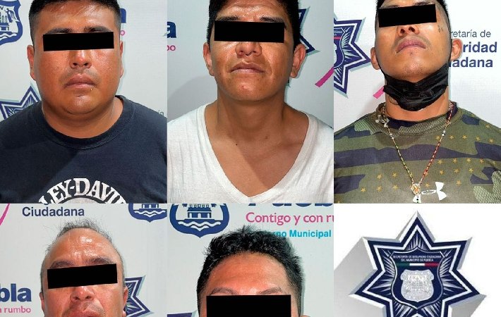 Detienen en Puebla capital a cinco presuntos secuestradores