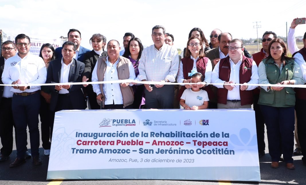 Rehabilita gobierno de Puebla la carretera Puebla-Amozoc-Perote