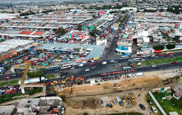 Inicia en Puebla la construcción del paso superior vehicular de la Central de Abasto