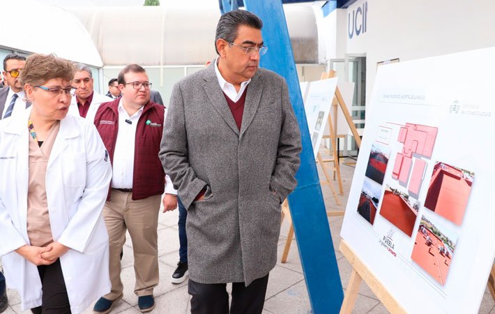 Supervisa gobernador de Puebla la rehabilitación del Hospital de la Mujer
