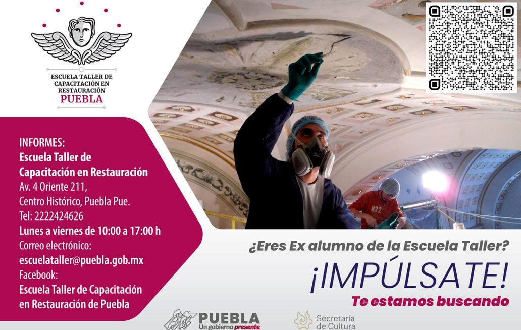 Creará Puebla el directorio de técnicos certificados de Escuela Taller de Capacitación en Restauración