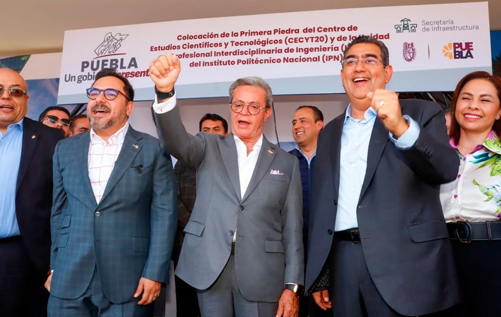 Inician gobernador de Puebla y IPN iniciaron los trabajos de construcción del Centro de Estudios Científicos y Tecnológicos