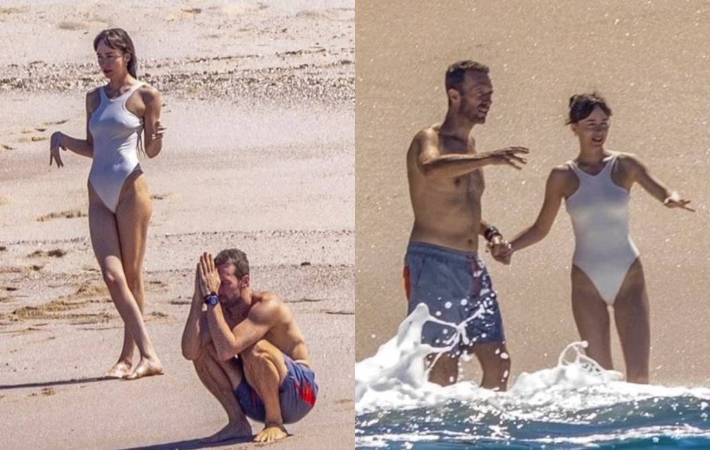 Dakota Johnson y Chris Martin visitan las playas de México
