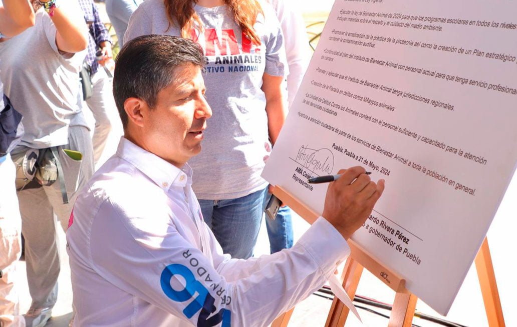 Eduardo Rivera firmó la Agenda Animalista