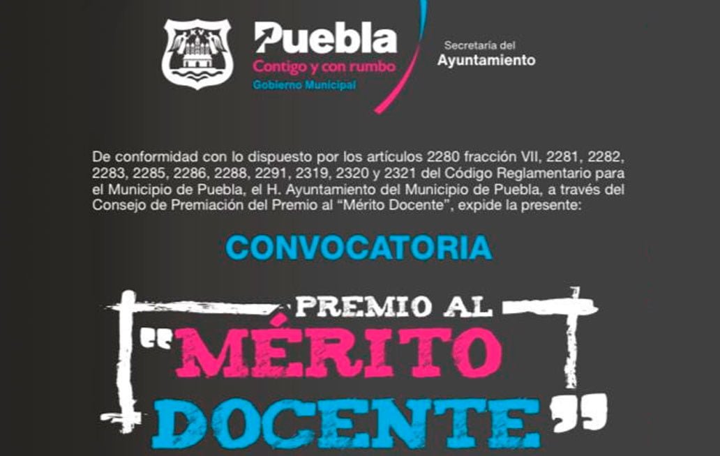 Ayuntamiento de Puebla convoca al Premio 