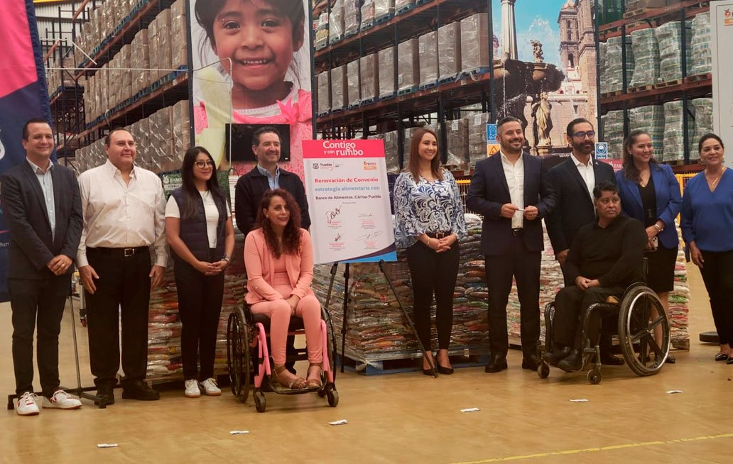 Con un monto de 5 mdp el Ayuntamiento de Puebla y el Banco de Alimentos renovaron el Convenio de colaboración alimentaria