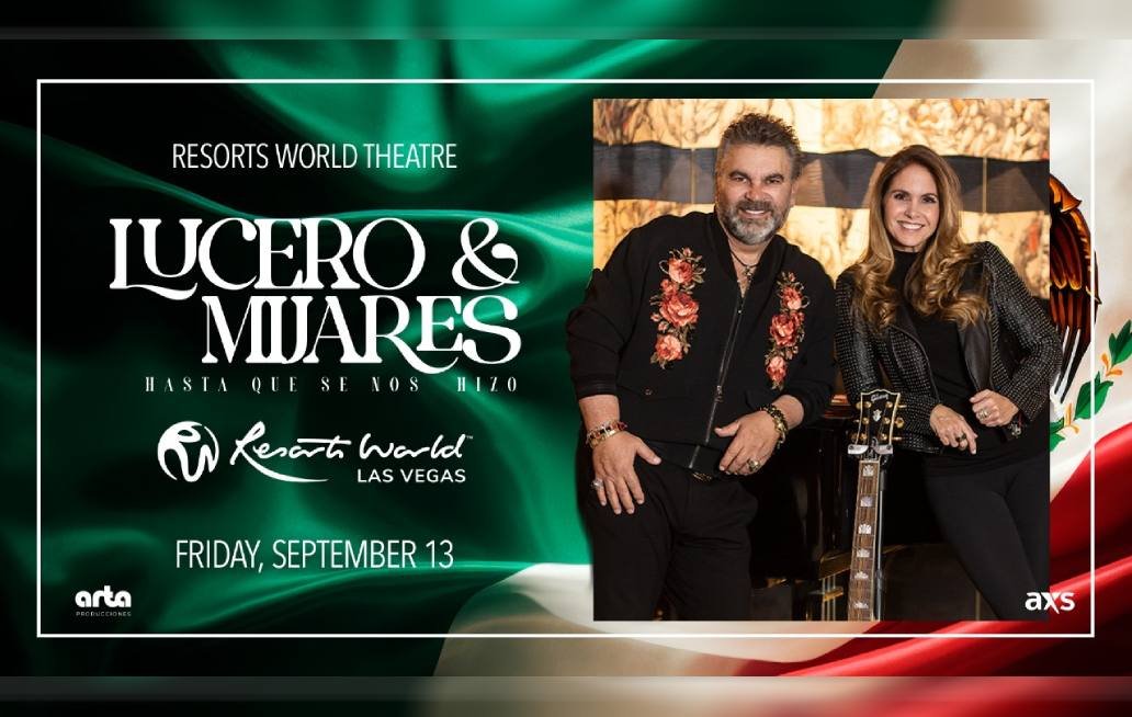 Lucero y Mijares llegan al Hotel Resort World Las Vegas