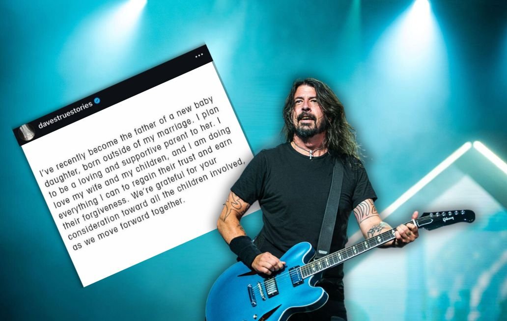 Dave Grohl revela que se convirtió en padre de una niña fuera de su matrimonio