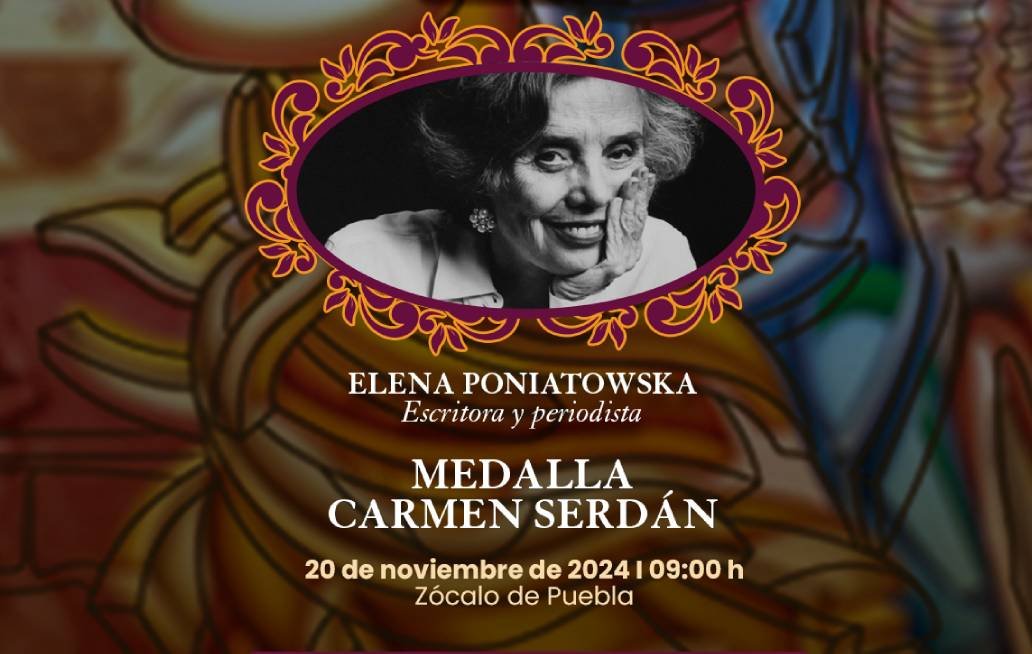 Elena Poniatowska recibirá del gobierno estatal la medalla “Carmen Serdán”