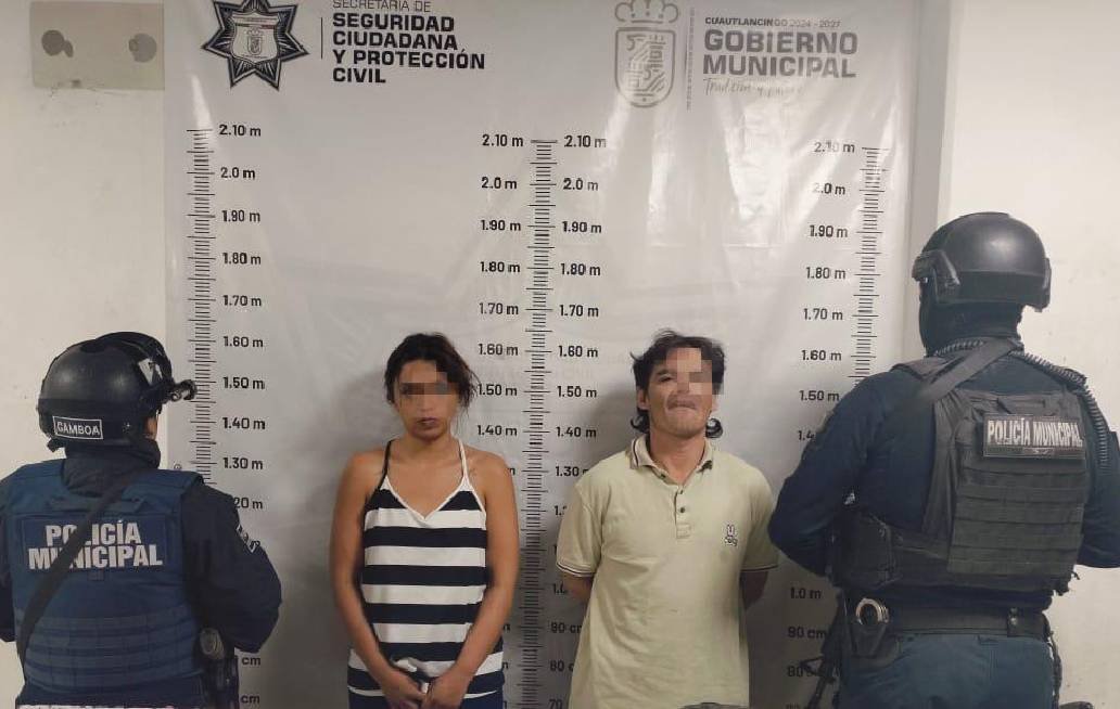 Elementos de la Dirección de Seguridad Pública detuvieron a dos personas por presuntos delitos contra la salud