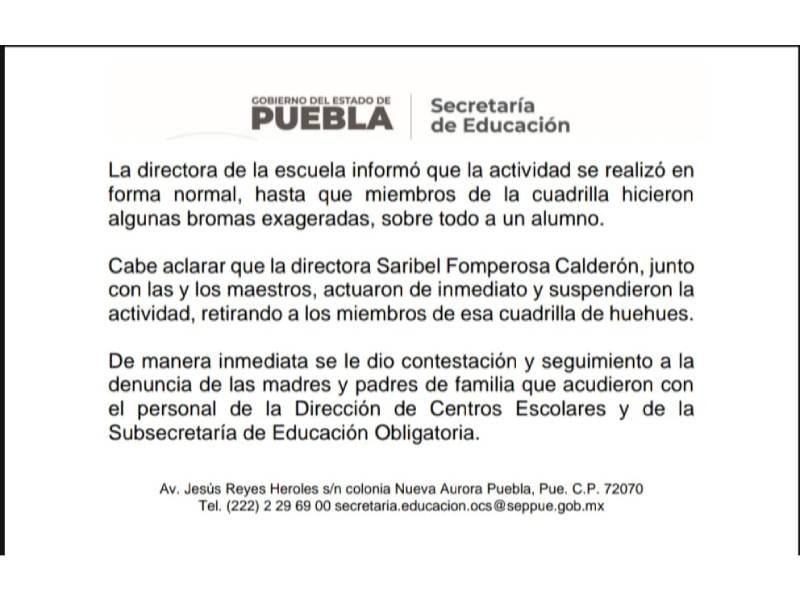 Huehues provocan pánico en el CENHCH; la SEP responde.