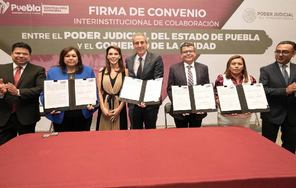 Gobierno de la Ciudad de Puebla y el Poder Judicial firman convenio en favor del fortalecimiento institucional