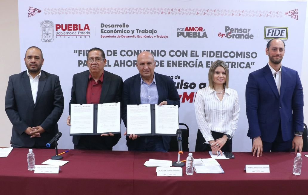 Secretaria de Desarrollo Económico y FIDE firman convenio de colaboración para impulsar el ahorro de energía