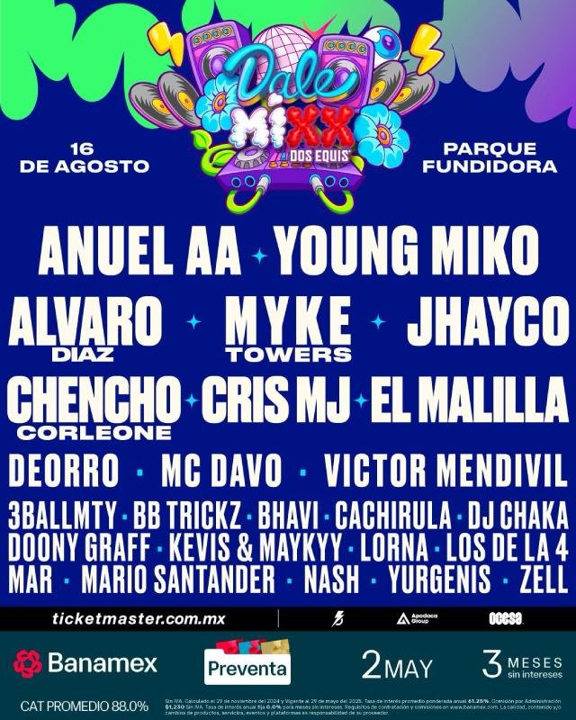 Dale Mixx 2025: el festival revela su cartel oficial