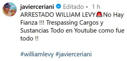 William Levy es arrestado en Florida