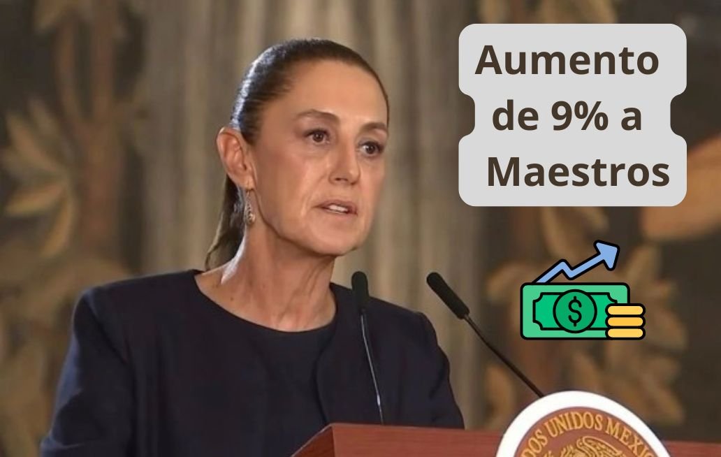 Claudia Sheinbaum anuncia aumento del 9% y más vacaciones para maestros