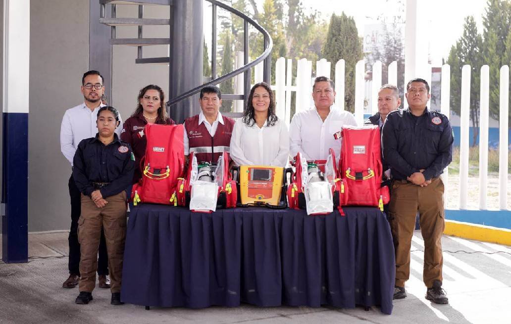 Fortalece Lupita Cuautle a cuerpos de emergencia para salvaguardar vidas en San Andrés Cholula