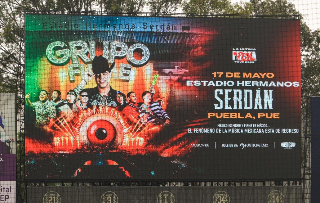 Grupo Firme llegará al Estadio Hermanos Serdán de Puebla