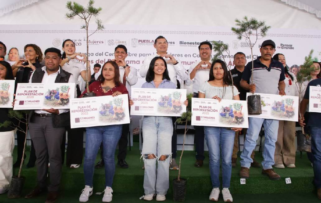Con reforestación, Gobierno de Armenta Puebla construye paz ambiental