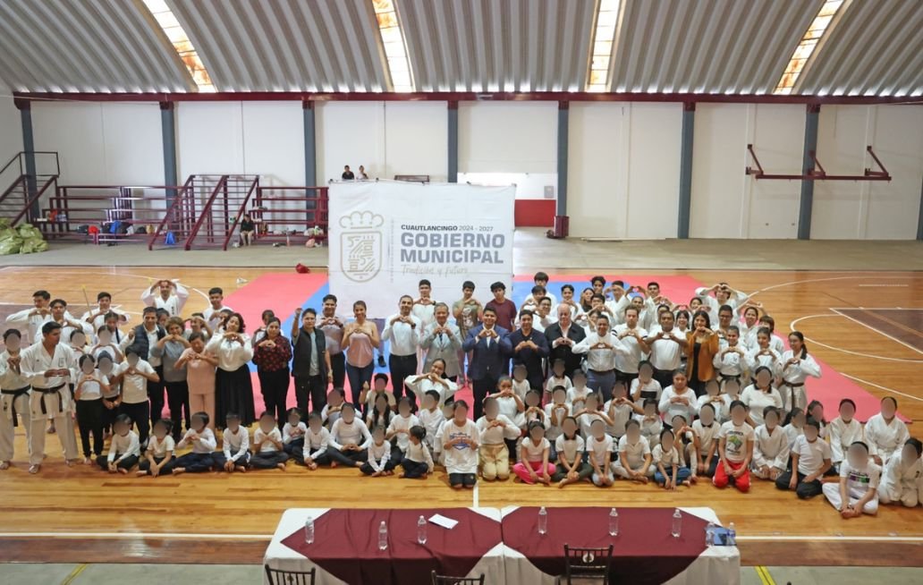 Inaugura el alcalde de Cuautlancingo la “Escuela de Iniciación de Karate Do, Por Amor a Puebla”