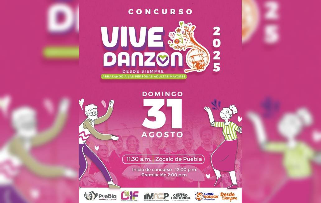 Invita SMDIF de Puebla a personas adultas mayores a participar en el primer “Vive Danzón 2025”