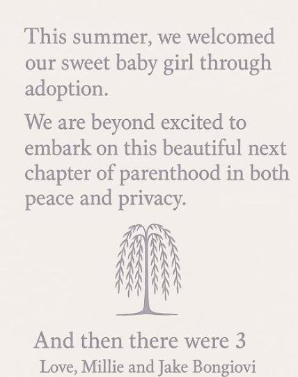 Millie Bobby Brown y Jake Bongiovi reciben a su primera hija