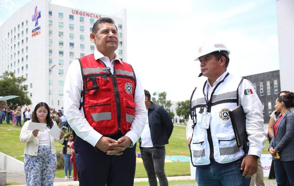 Puebla se suma con éxito al segundo simulacro nacional 2025