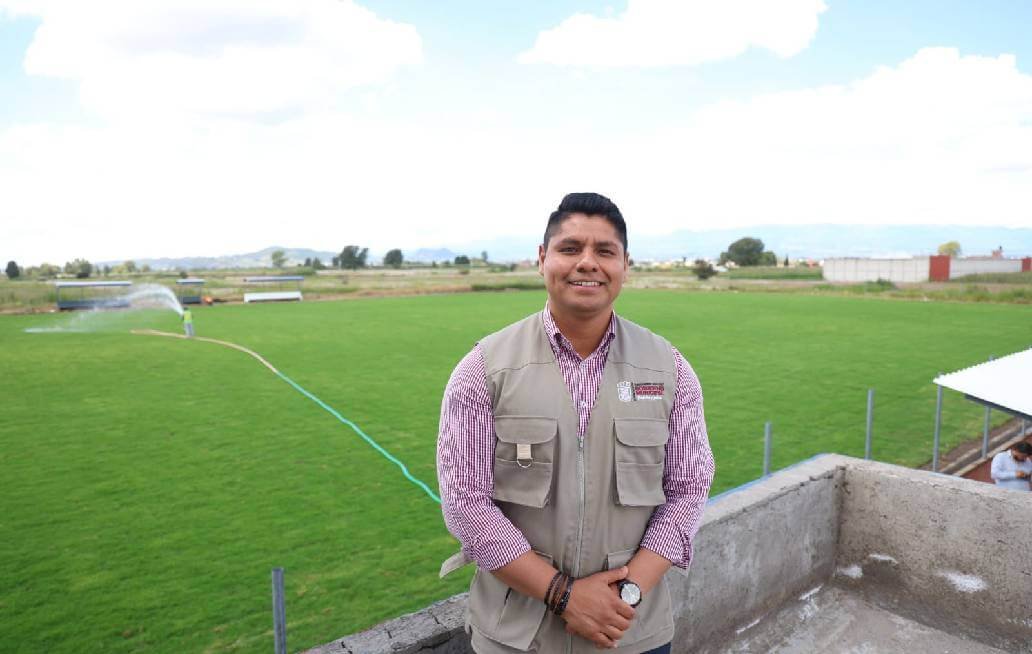 Supervisa Omar Muñoz avance de la rehabilitación del Complejo Deportivo San Juan